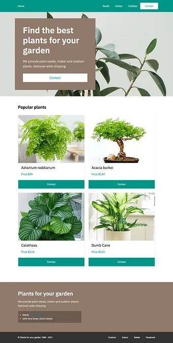 Screenshot of Garden Shop